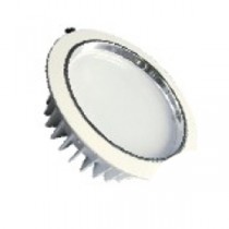 512 FARETTI A LED INCASSO ALLUMINIO MAUS COMPL. DI DRIVER NO DIMMERABILE ANGLE 160° MOD. 35W 2700K - 3000 LUMEN - ANELLO BIANCO - 512