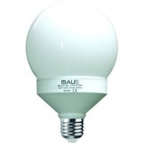 18 ART LAMPADE COMPATTE FLUORESCENTI MAUS MOD. GLOBO 24W 2700K E27 CLASSE ISOLAMENTO II ACCENSIONE IMMEDIATA - 