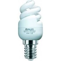 31 LAMPADE COMPATTE FLUORESCENTI MAUS MOD. MICROSPIRALE 5W 2700K E14 CLASSE ISOLAMENTO II ACCENSIONE IMMEDIATA - 