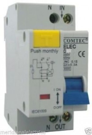 MAGNETOTERMICO DIFFERENZIALE 2 MODULI DIN 10A COMTEC, 18102